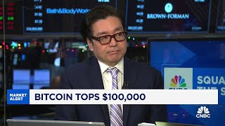 Bitcoins breakout is a precursor for equities through yearend says Fundstrats Tom Lee [upl. by Annayr346]