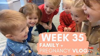 Halloween Vlog 35 Week Pregnancy Checkup and a Birthday Party [upl. by Sirref]