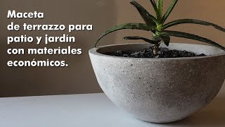 Maceta tazónbowl de terrazzo DIY para decoración del hogar [upl. by Ikkiv]