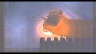 12 gauge cut shell vs ballistic gelatin Slow Motion [upl. by Nilatak]