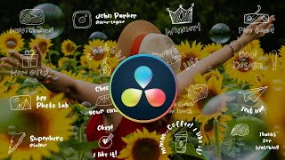 Scribble Sketch Lower Thirds  DaVinci Resolve [upl. by Reinhart]