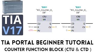 TIA portal tutorial  Counter function block [upl. by Freida]