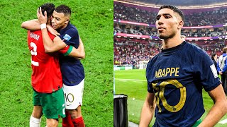 Achraf Hakimi amp Kylian Mbappe SWAP JERSEYS After France vs Morocco ❤️  France vs Morocco Highlights [upl. by Chiquita]