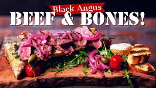 Argentijnse Black Angus STEAK met beenmerg op de BBQ [upl. by Inahpets]