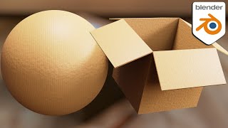 Procedural Cardboard Material Blender Tutorial [upl. by Cirnek]