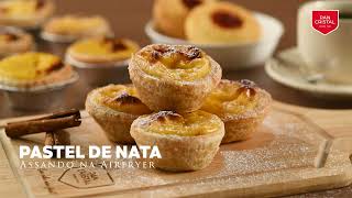 A MELHOR RECEITA DE PASTEIS DE NATA ASSANDO COM FACILIDADE NA AIRFRYER [upl. by Harbed536]