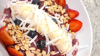 How to Make an AÇAI Bowl at Home  SIMPLE INGREDIENTS  AcaiBowl TraderJoes [upl. by Mallin922]