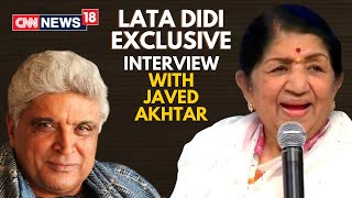 Lata Mangeshkar Interview with Javed Akhtar  Lata Mangeshkar Latest News  CNN News18 Live [upl. by Thorncombe]