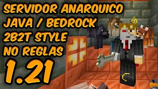 Server ANÁRQUICO 121  NO PREMIUM  JAVABEDROCK  no mods no reglas 2b2t style [upl. by Bertha749]