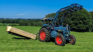 🔥 DREHMOMENT 🔥💪🚜 Lanz Bulldog beim Mähen am Berg ❗ [upl. by Beberg]