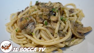 550  Spaghetti funghi champignon e limonee farete un figurone primo di terra veloce e genuino [upl. by Couhp]