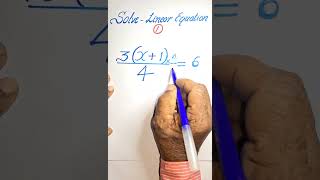 Solve  Linear Equation 01 maths mathematics shorts [upl. by Suixela]