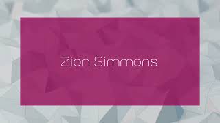 Zion Simmons  appearance [upl. by Enelyk759]