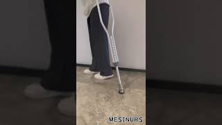 Stainless Steel Crutch Walking Cane Tips elderly disabled crutches nursingcareer [upl. by Senn]