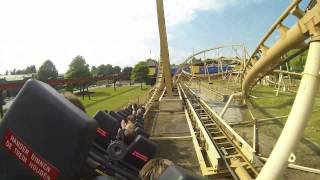 Schwarzkopf Looping Star Thunder Loop Attractiepark Slagharen 2014 POV Onride [upl. by Ranita]