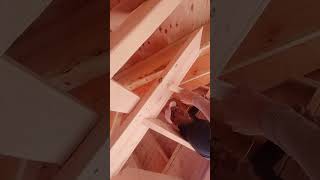 Tray ceiling shorts construction skills carpenter perfect beauty work [upl. by Ydne]