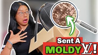 They Sent Me A MOLDY Louis Vuitton HANDBAG For Christmas🤮 Vintage LV Mabillon Unboxing [upl. by Lebama]