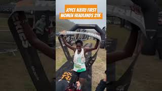 JOYCE NJERU FIRST WOMEN HEADLANDS 27K trailrunning running hardlopen [upl. by Lawley]