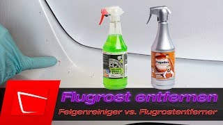 Tuga Chemie Tuga Rex vs Aluteufel Grün  Felgenreiniger vs Flugrostentferner Flugrost entfernen [upl. by Oeht282]