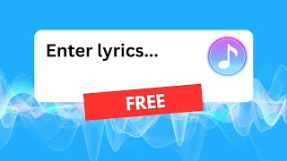 How To Make Songs With Lyrics For FREE with AI [upl. by Reilly]