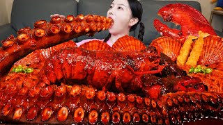 초대왕 문어다리 🐙 랍스터 해물 볶음짬뽕 먹방 🔥 Giant Octopus amp Lobster Seafood Jjamppong Recipe Mukbang ASMR Ssoyoung [upl. by Nepil]