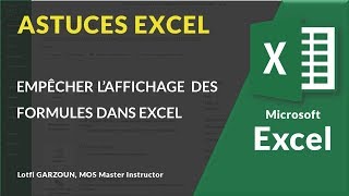 Empêcher laffichage des formules dans Excel [upl. by Hardy669]