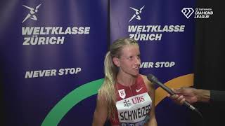 Bowerman Tracks Karissa Schweizer Takes 4th In Zurich Diamond League 5000m Interview [upl. by Okwu522]