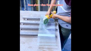 5mm glass 3cm 4cm 5cm Square Cutting 🙆‍♂️👀 [upl. by Laurin]