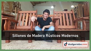 ⭐ Sillones de Madera con Almohadones y Juegos de Living  dealgarrobocom [upl. by Niram]