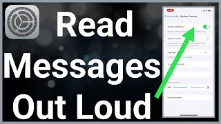 How To Set Up iPhone To Read Text Messages Out Loud [upl. by Girish]