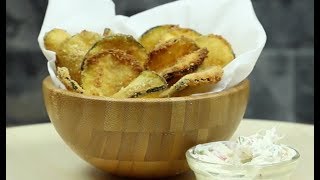 Zucchini Chips ein Rezept aus dem Backofen  ohne Frittieren und mit Parmesan [upl. by Lomax]