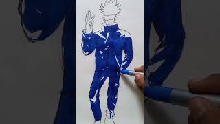 Part 2 GOJO X ONE DANCE anime jjk art whiteflash drawing [upl. by Moffat]