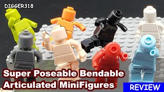 Lego Super Poseable Bendable Articulated MiniFigures Toy Review 4K [upl. by Tanny]