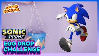 Sonic Prime Egg Drop Challenge 🥚🤯 Sonic Prime  Netflix After School [upl. by Ambie]