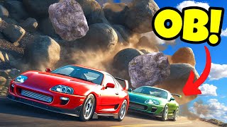 Surviving Asteroid Rain in FAST Cars in BeamNG Drive Mods Multiplayer [upl. by Yrgoerg]