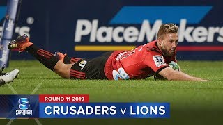 Crusaders v Lions  Super Rugby 2019 Rd 11 Highlights [upl. by Annaoi7]