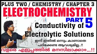 Electrochemistry  Plus Two Chemistry  Molar Conductivity  Conductivity of electrolytic solutions [upl. by Anissa]