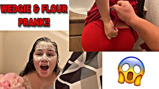 WEDGIE AND FLOUR PRANK ON MY WIFE [upl. by Schumer888]