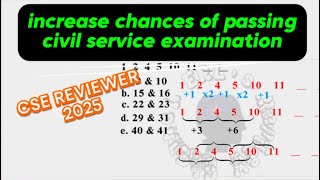 Civil Service Exam Reviewer 2025  Answer Number Series [upl. by Drofiar]