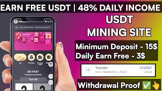 New Usdt Earning Site Usd Mining Site 2024 Best Investment Usdt Earning Website [upl. by Nikaniki]