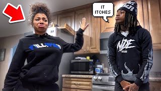 ITS ITCHING PRANK ON ​ Whoisbrooklynn [upl. by Ahsimot]