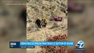 Person found at bottom of 100foot ravine in Kern County rescued after 5 days [upl. by Aliemaj]