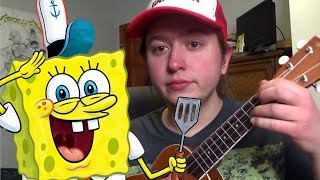 How to play the Krusty Krab song on the Ukulele Rake Hornpipe Tutorial [upl. by Lusa]