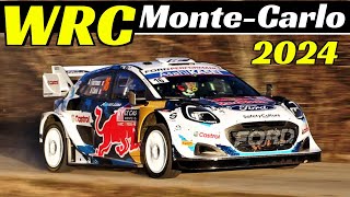 WRC Rallye MonteCarlo 2024  Shakedown amp Highlights  Action amp Pure Sound [upl. by Seiden677]