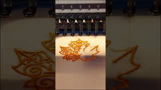 Maple leaves hollowed leaves—Thanksgiving is here Let’s embroider Thanksgiving elements shorts [upl. by Billye]