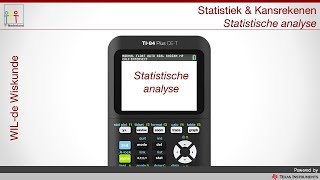 TI84 Plus CET Statistische analyse [upl. by Ardien]