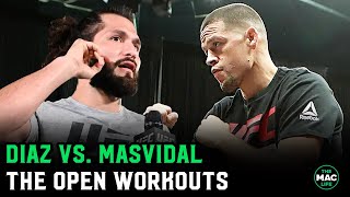 Nate Diaz vs Jorge Masvidal Open Workouts [upl. by Solley]