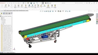 Loading belt conveyor Solidworks Design in Sheet Metal [upl. by Ainatit]