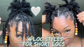 Loc styles for short locs  Loc styles for beginners  Starter Loc Styles 🤎 [upl. by Nnad]