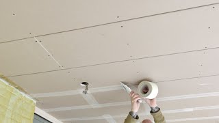 ZELF EEN VERLAAGD PLAFOND MAKEN MET GIPSPLATEN VAN KNAUF timmerman plafond stuc knauf [upl. by Debby]